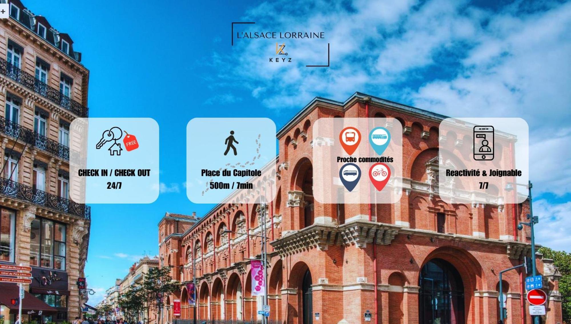 L Alsace Lorraine - A 5Min Place Du Capitole -Free Checkin -Wifi Apartment Toulouse Room photo